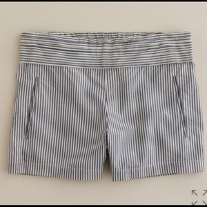 J. Crew 100% Cotton Blue/White Pinstripe Shorts